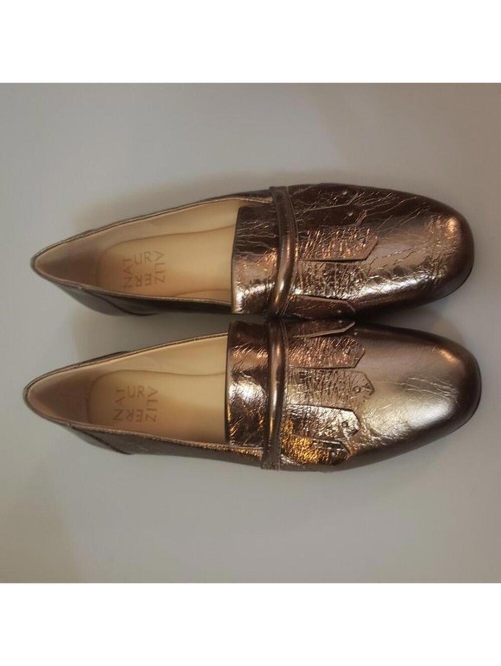 Naturalizer Ellis Bronze Metallic Loafers Flats Women’s 7 Narrow NEW - Picture 2 of 8